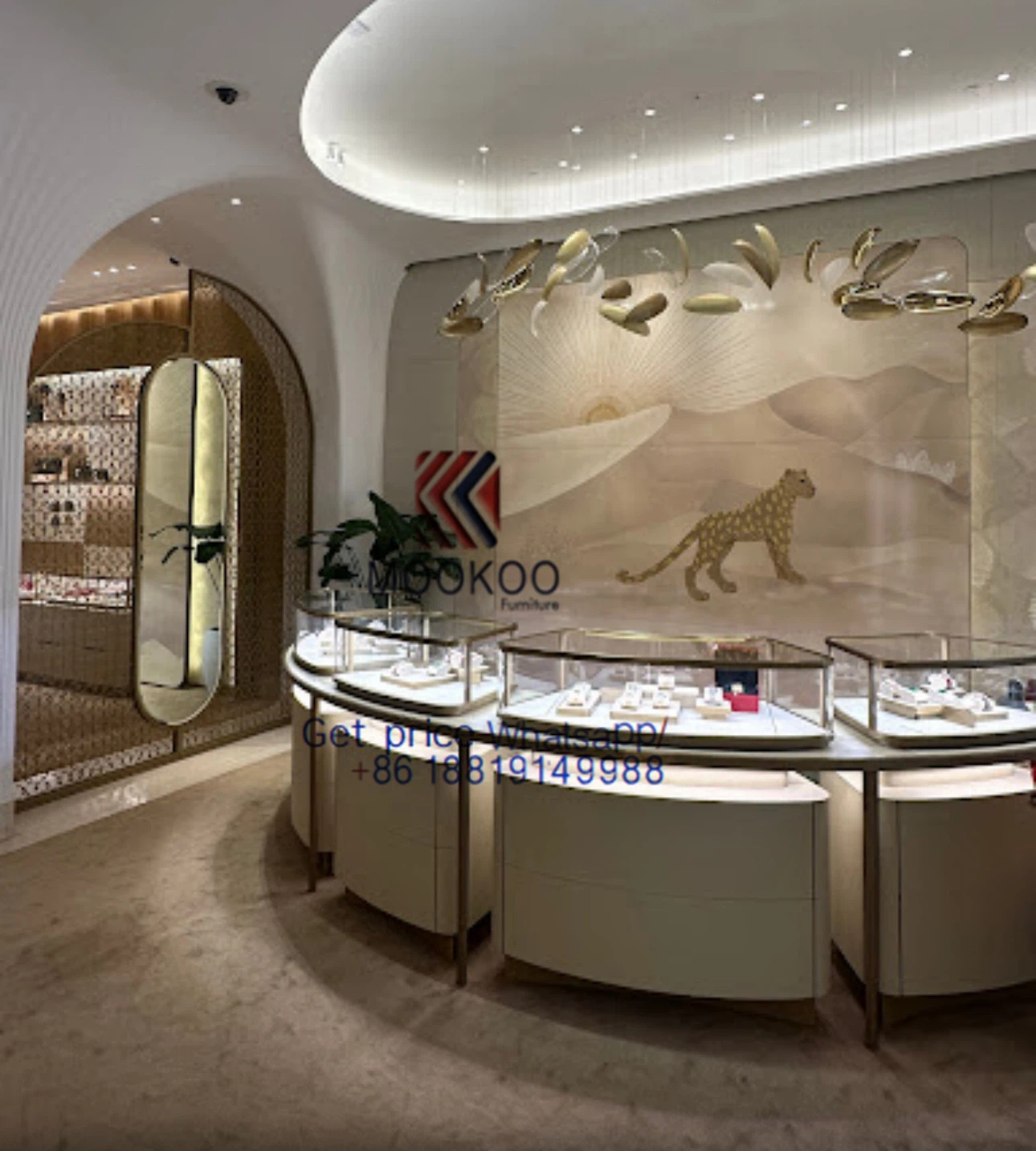 Cartier display showcase gold cabinet 211 Cartier display showcase gold cabinet 211