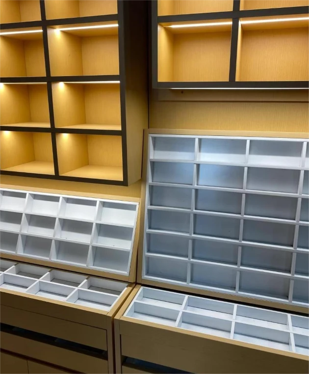 Wood Eyeglass Display Cabinet