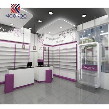 Farmacijos parduotuvės dizainas