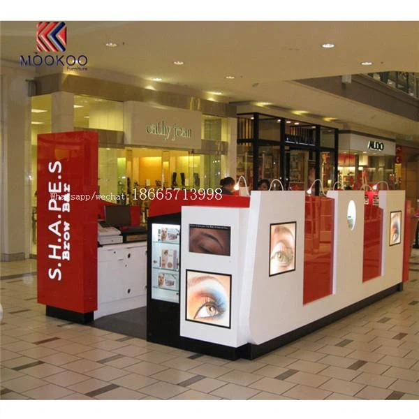 Commercial Red Cosmetic Showcase